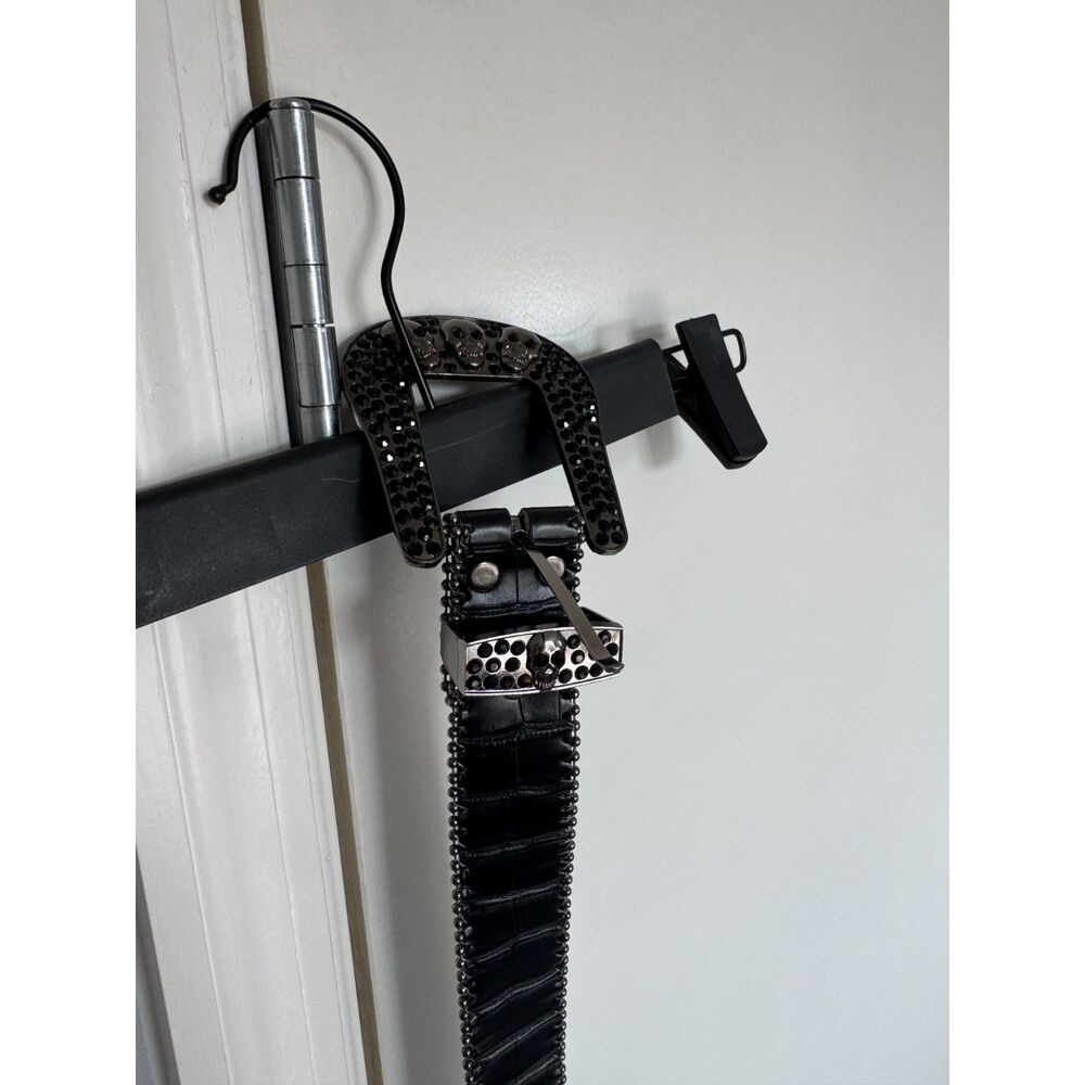Goth/Punk Bedazzled Skull Statement Belt SZ 26-33" Waist BB Simon Vibes